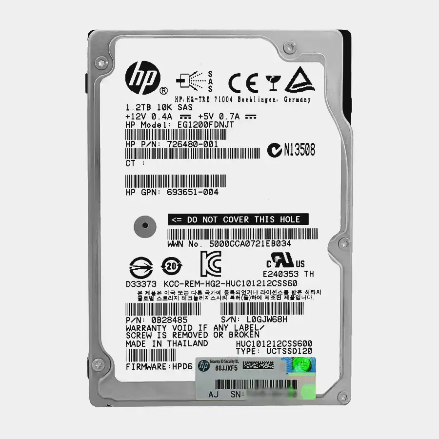 هارد سرور HP 1.2TB SAS 10K (726480-001)