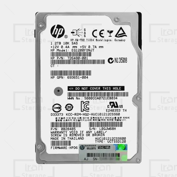 هارد سرور HP 1.2TB SAS 10K (726480-001)